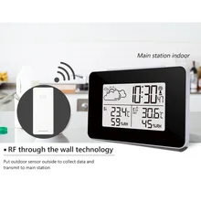 Electronic LCD Thermometer Hygrometer Alarm Projector Weather Station Projection Digital Temperature Humidity Clock