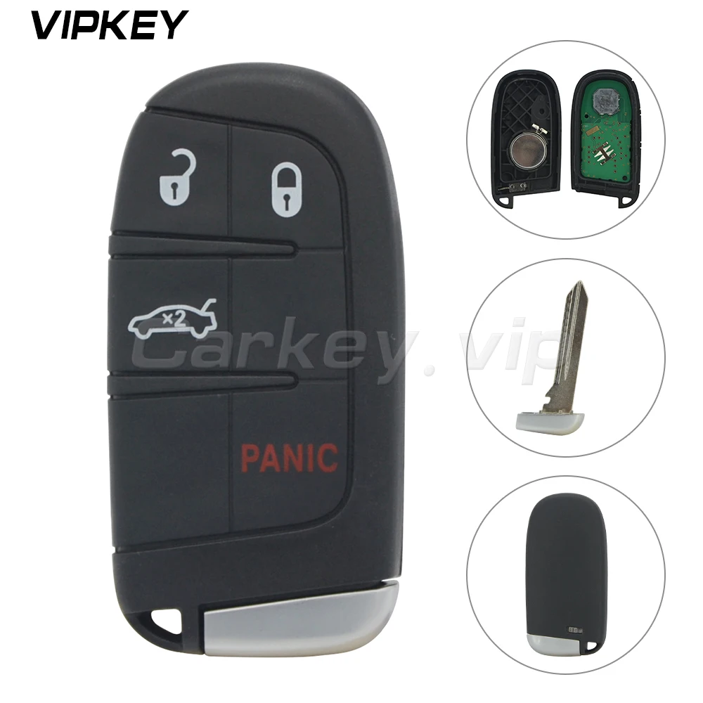 

Remotekey 4 Button 433Mhz with ID46 Chip for Dodge Dart Charger Challenger for Chrysler 200 300 M3N-40821302 Smart Car Key