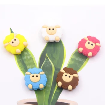 

KWD 50pcs Diy Baby Pacifier Chain Silicone Beads Accessories Cartoon Sheep Mini Silicone Beads Baby Food Grade Silicone Beads