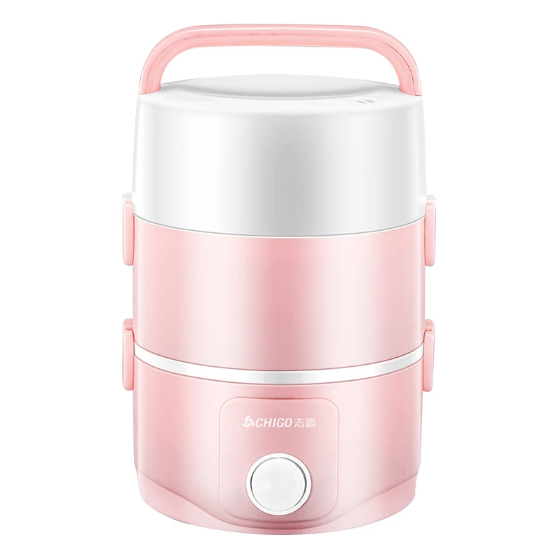 

Lunchbox Electric Three Layers of Plug-in Automatic Insulation Heating Mini Cooker Charge Rice Artifact Pot 1 Person 2