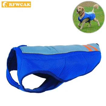 

RFWCAK Summer Pet Dog Vest Clothes High Visibility Small Large Dogs Safety Vests Harness For Outdoor Hiking Walking Pet Supplies