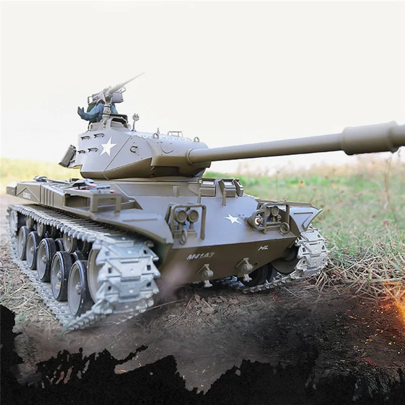 Heng длинный 1/16 3839 1 2 4G Wacker BulldogRadio control RC Battle Tank U.S. M41A3 Детский Танк с дистанционным