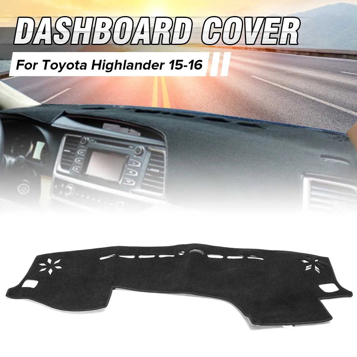 

Car Dashboard Cover Sunshade Dashmat Carpet Auto Dash Mat For Toyota Highlander 2015 2016