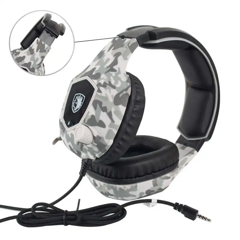 Sades Sa818 шлем Ps4 игровая гарнитура с микрофоном камуфляжные стерео наушники для ПК