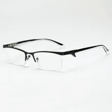 Высококачественные удобные очки для чтения, женские и мужские, металлическая половинная оправа, пружинные ножки, поликарбонатные оптические линзы, унисекс 1,0-4,0 R097