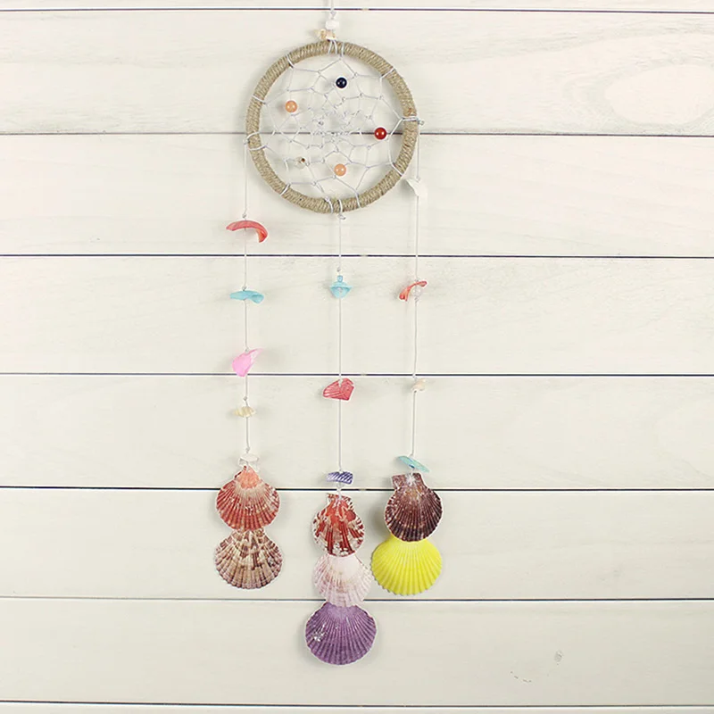 Kühlen erfrischenden sommer strand shell dreamcatcher anhänger möbel anhänger idyllischen stil shell wind glocke freund geburtstag geschenk