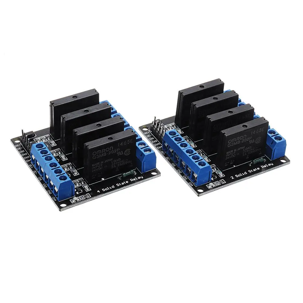 

1PCS DC 24V 4 Channel Relay Module Solid State High and low Level Trigger For Arduino 240V2A