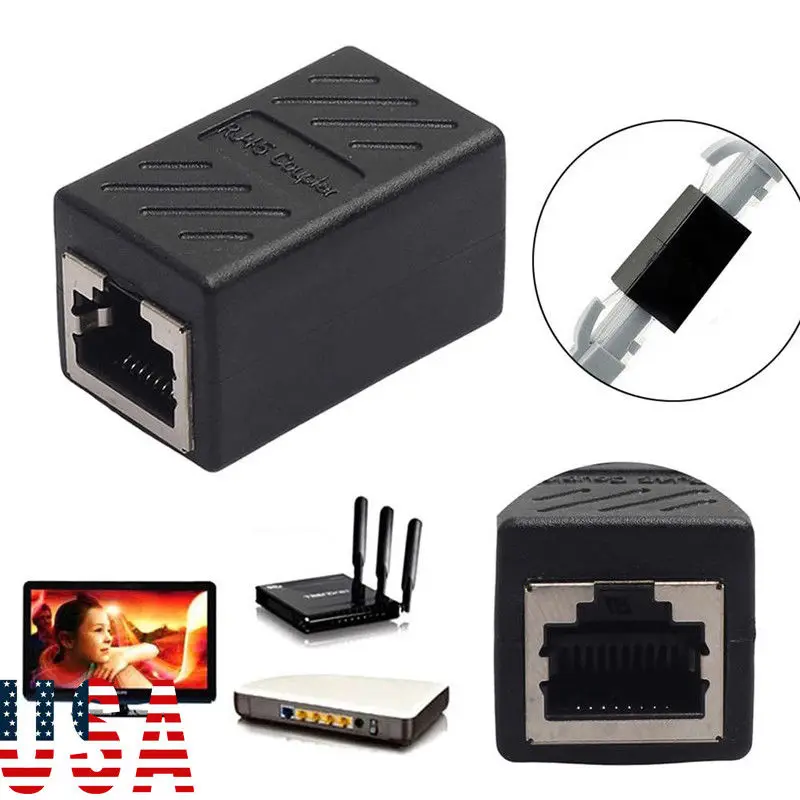 

Cat6 RJ45 Network Coupler Joiner Plug Ethernet Cable Network Connector Adapter