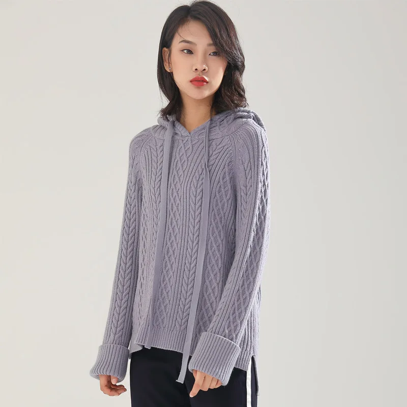 2018 autumn and winter new arrival women's casual loose sweater female thick hooded sweater women 18231 2018 autumn and winter new arrival women's casual loose sweater female thick hooded sweater women 18231