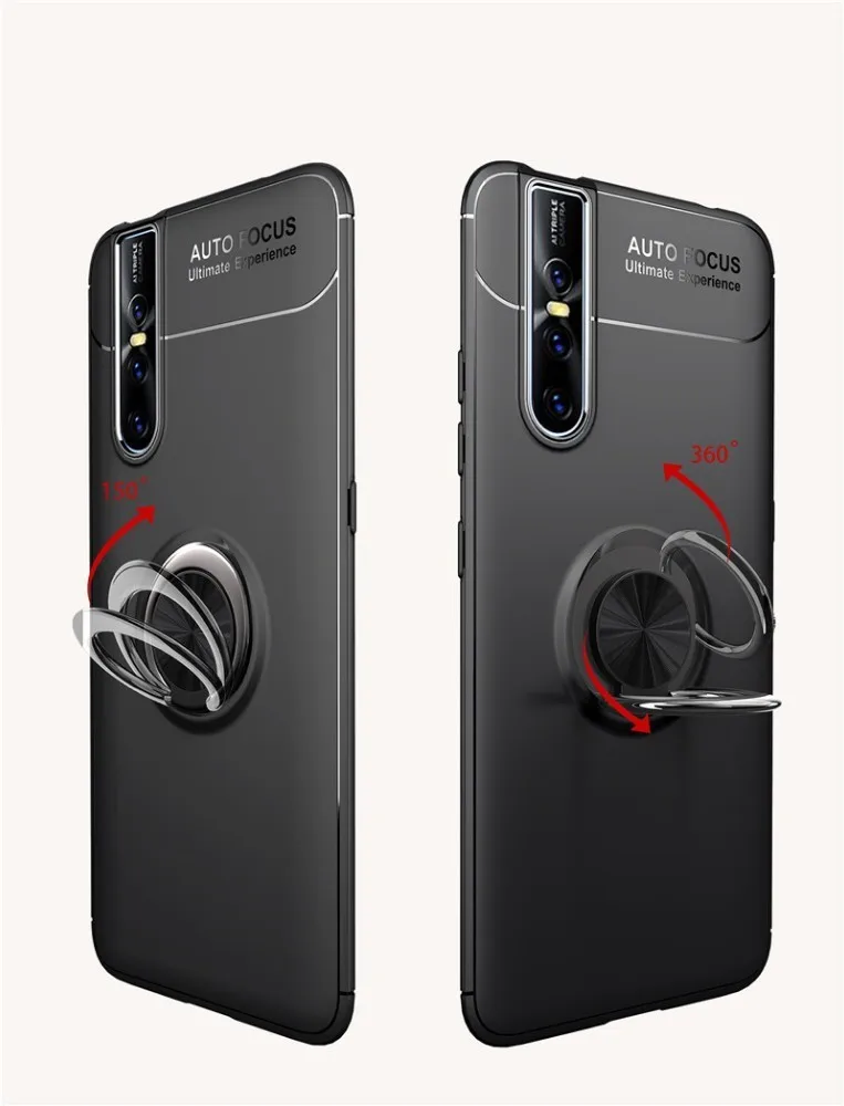 for VIVO V15 Pro Case VIVO V15 Case Back Cover Lenuo Shockproof Soft Bumper Ring Holder Bracket Phone Stand Cases