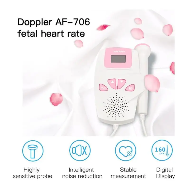 

AF-706-L Pregnant Ultrasonic Fetal Doppler LCD Display Baby's Monitor Prenatal Heart Rate Monitor Fetal Heart Monitor U2
