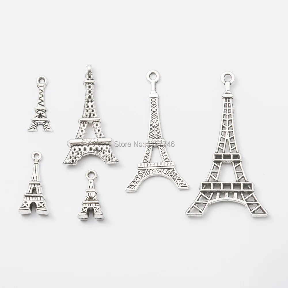Charms Eiffel Tower Antique Silver Color Pendant Building For Jewelry Necklace Bracelet Making DIY Handmade | Украшения и