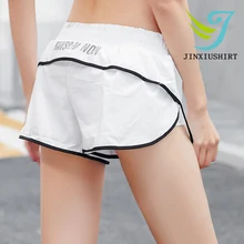 JINXIUSHIRT спортивные шорты для женщин байкер свободные низкая талия поддельные двойка эластичная лента быстросохнущая дышащие летние письмо