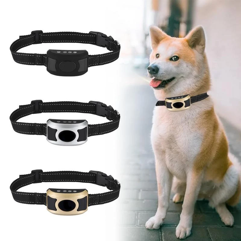 Collar antiladridos para perros, resistente al agua, con carga USB, pantalla LCD Digital, vibración de tres velocidades, para dejar de ladrar| - AliExpress