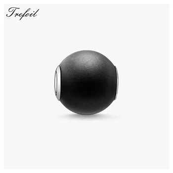 

DIY Beads Black Charm 5mm Hole,Fashion Silver Jewelry Punk Gift For Women Men Boy Girl Fit Bracelets Necklace Choker 2018 New