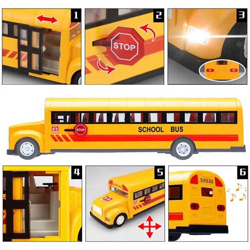 

1:50 Scale Alloy RC Car Mode Double Eagle E626-001 School Bus Model Simulation School Bus Car Rechargeable Children Toys