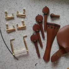 3 комплекта Jujube части скрипки 4/4 с золотой тюнер и подбородок зажим и хвост кишки