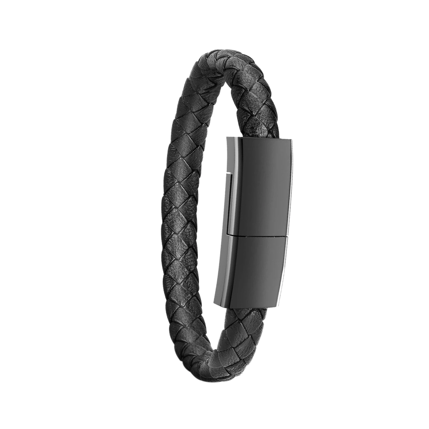 Cable Durable Leather Bracelet Charging Data Braided Wristband | Электроника