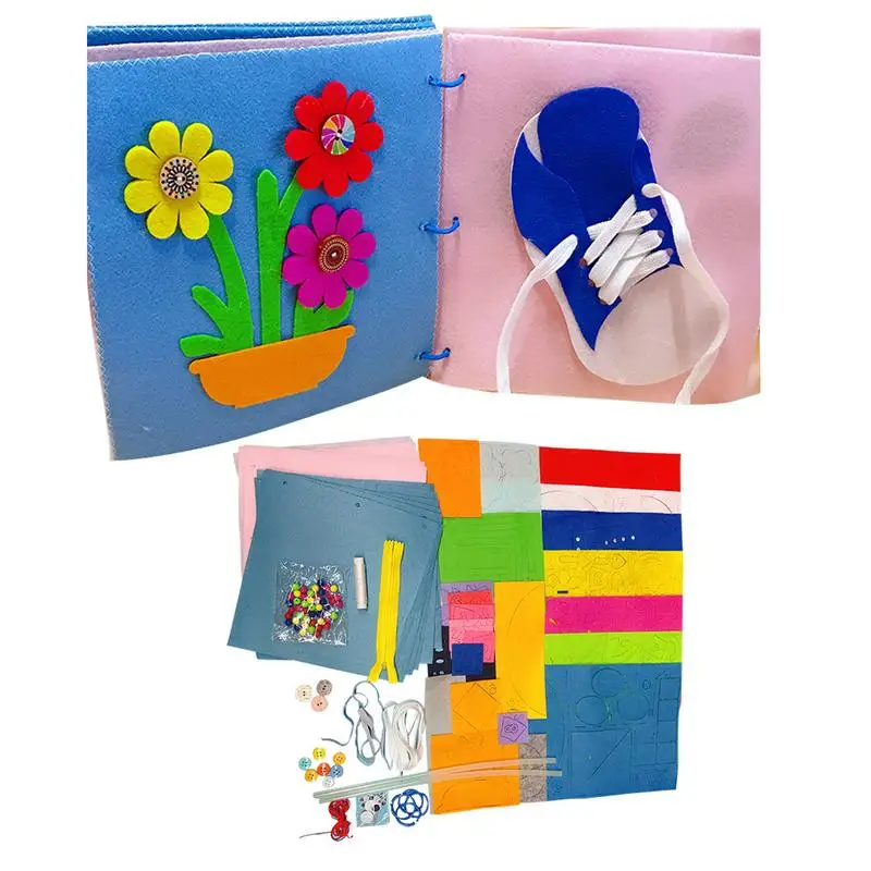 

Baby Cloth Book Handmade Picture Book Children Manual DIY Material Puzzle Cloth Book for Early Education Cognitive Development