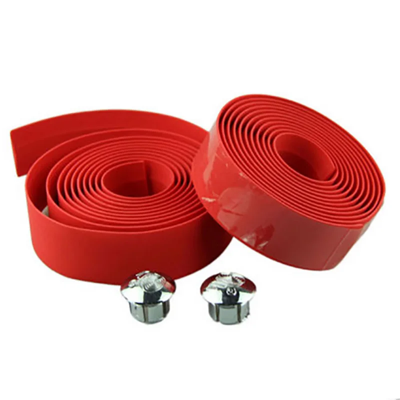 

Sale~Cycling Belt Bike Bicycle Cork Handlebar Anti-slip Tape Wrap 2 Bar Plug Hot