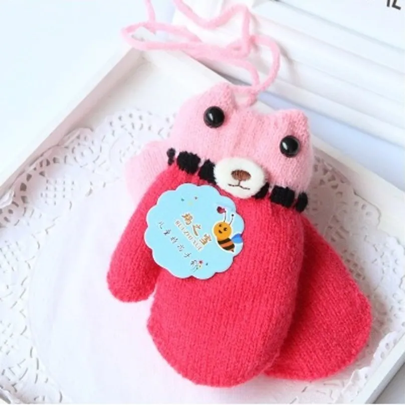 baby girl gloves with string