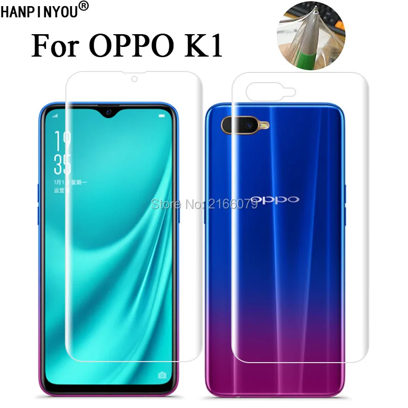 

For OPPO K1 / R15X / RX17 NEO / AX7 PRO Soft TPU Front Back Full Cover Screen Protector Transparent Protective Film +Clean Tools