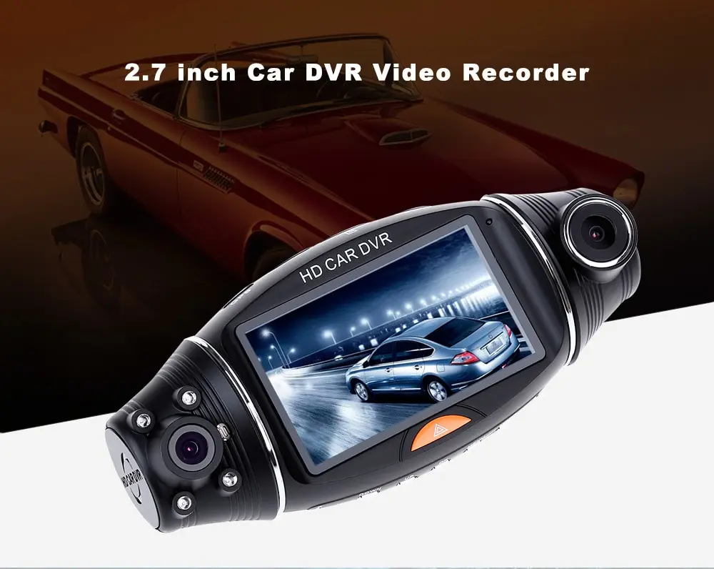  R310 Dash Kamera GPS Dual Objektiv 27 ''Auto DVR 140 Grad IR Nacht Vision Schwerkraft Sensing Auto 