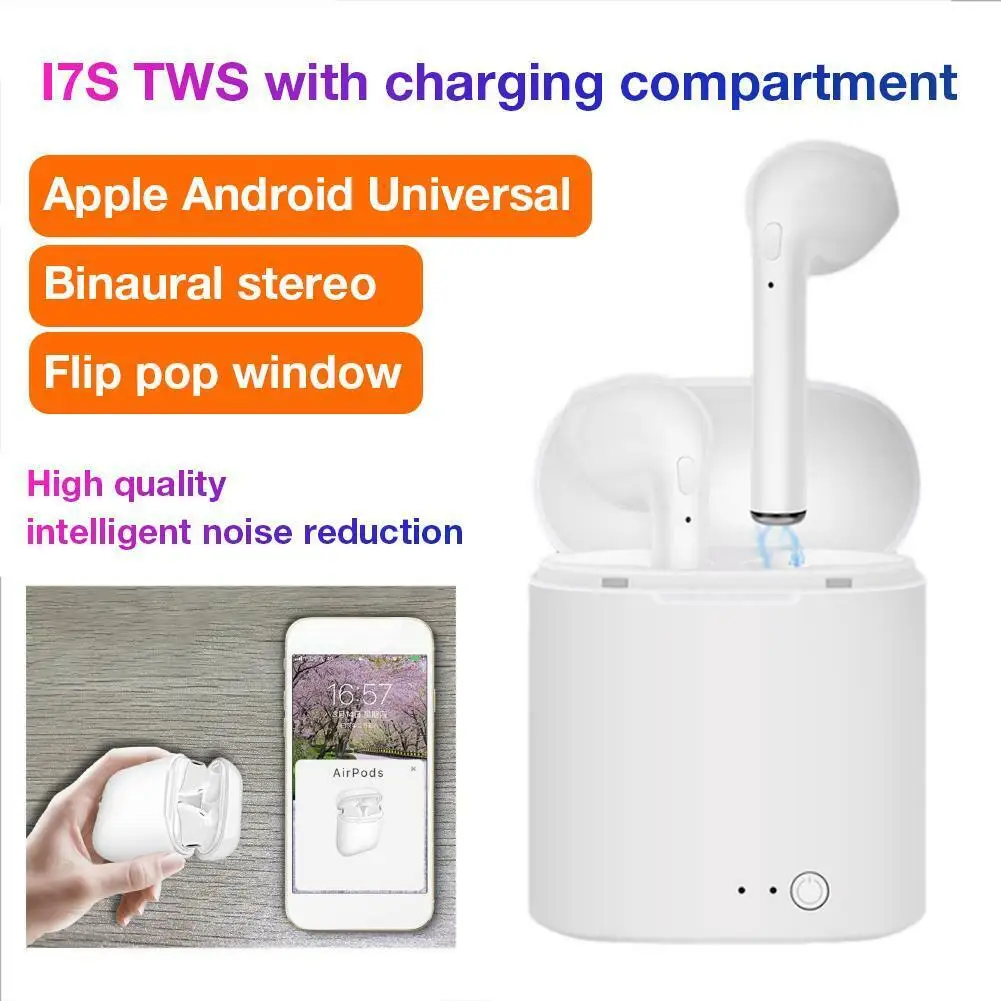 

KISSCASE i7S TWS Pop-up Earphone Sports Binaural Wireless Bluetooth Headsets With Charging Box For All Smart Mobile Phone