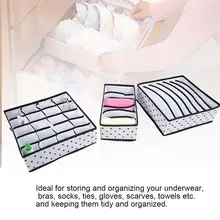 3 шт./компл. складная коробка для хранения нижнего белья делитель Органайзер носки шкаф контейнер