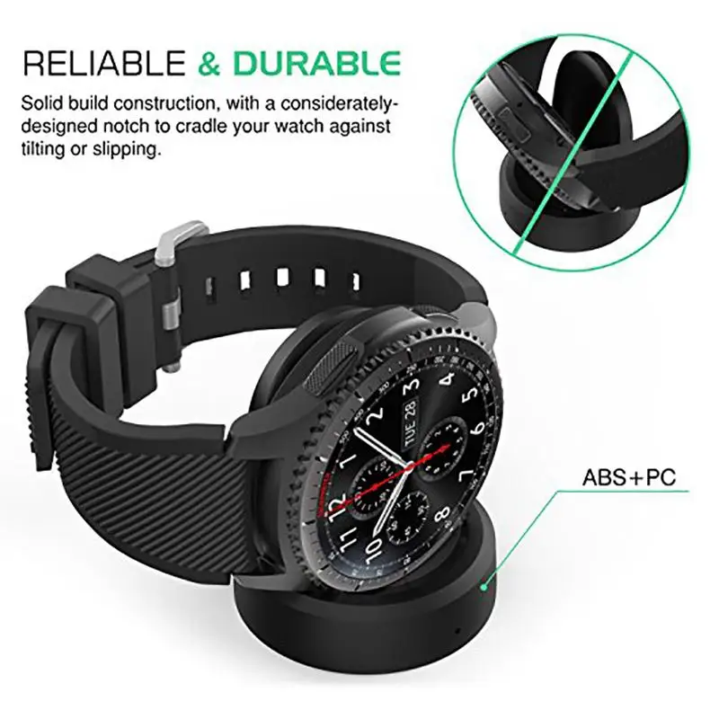 Wireless Charger For Samsung Gear S3 S2 R732 R770 Smart Watch Charging