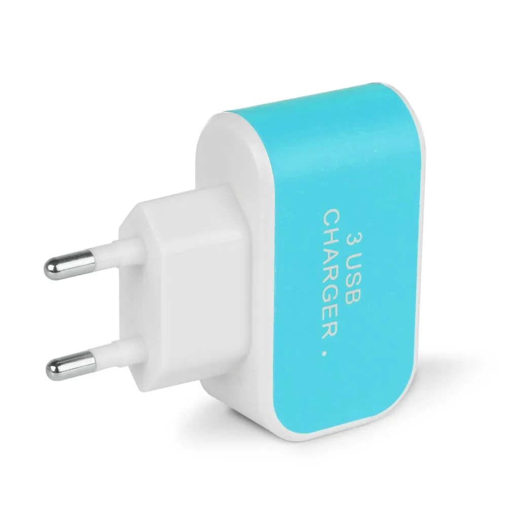 Универсальное домашнее настенное зарядное устройство POWSTRO K 3 USB А адаптер для iPhone