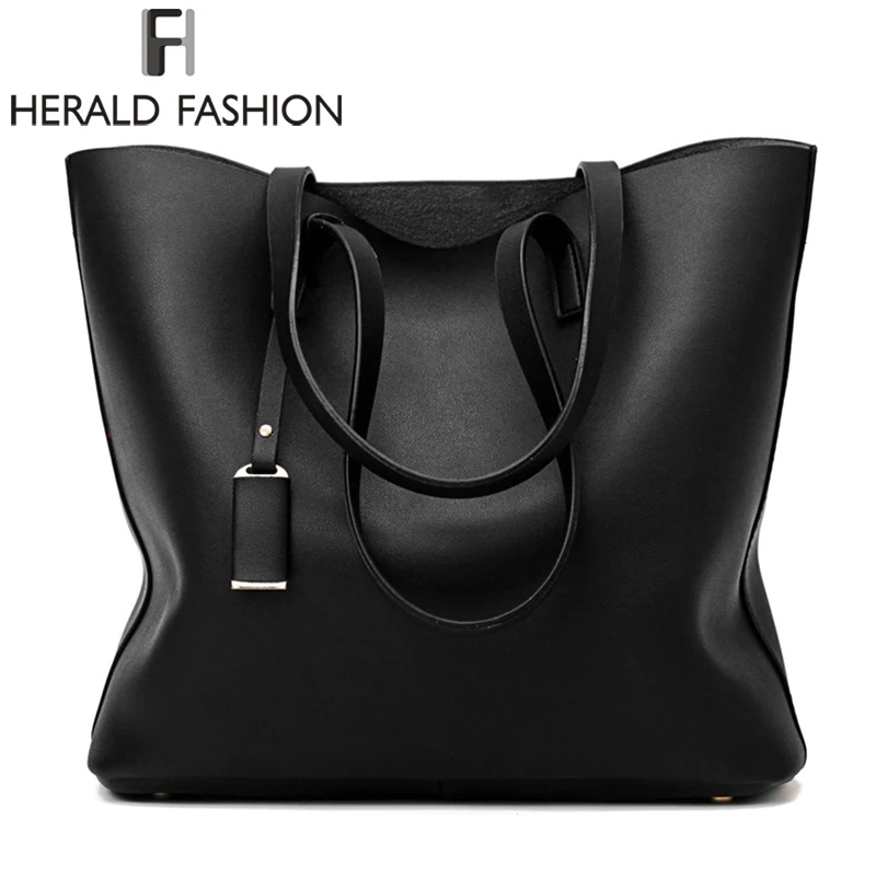 

Herald Fashion 3 Pcs/Set Leather Women Bag High Quality Casual Female Handbags Large Capacity Composite Bag Women Shoulder Bags