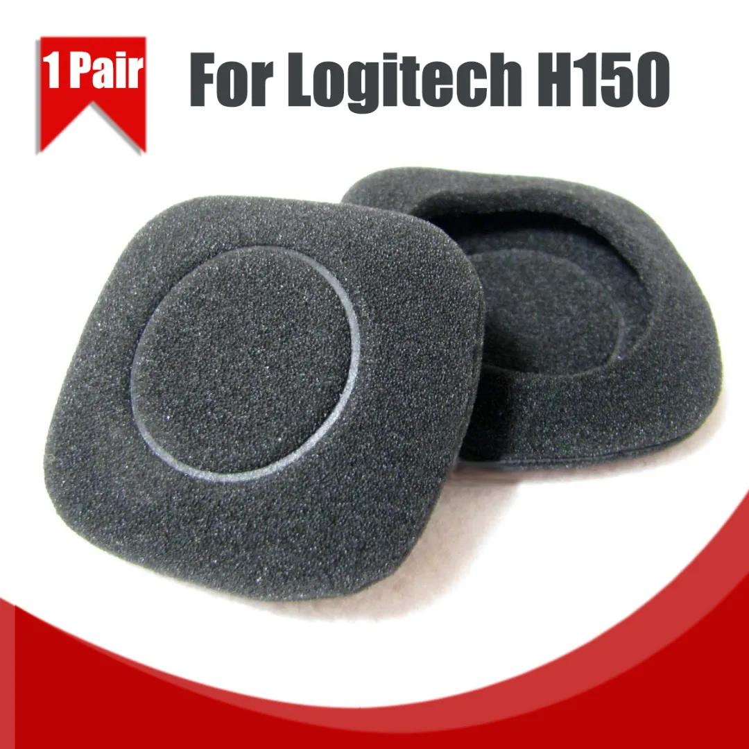 

Onsale 1Pair Dedicated Replacement Ear Pads Black Ear Cushions For Logitech H150 Headphone