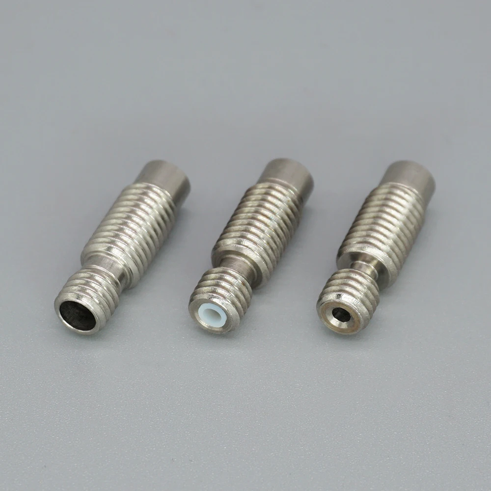 E3D V6 الساخن نهاية الحلق 3d طابعة أجزاء الفولاذ المقاوم للصدأ جميع المعادن تفلون جهاز إنتاج أنابيب رئيس الحلق ل 1.75mm خيوط 5