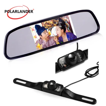

Wireless reverse camera 4.3 inch tft lcd monitor kit reverse camera Rearview Mirror Monitor IR night vision camera