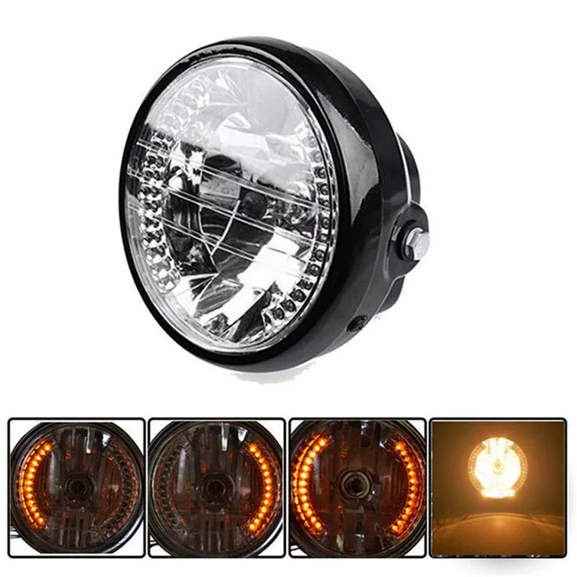 Rectangle Motorcycle Head Lamp 35w 2250lm 12v Yellow 3500k Turn Signal