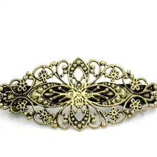 Дорин коробка горяч-5 под бронзу цветок Французский Заколки-пряжки для волос 80x35 мм(B13209