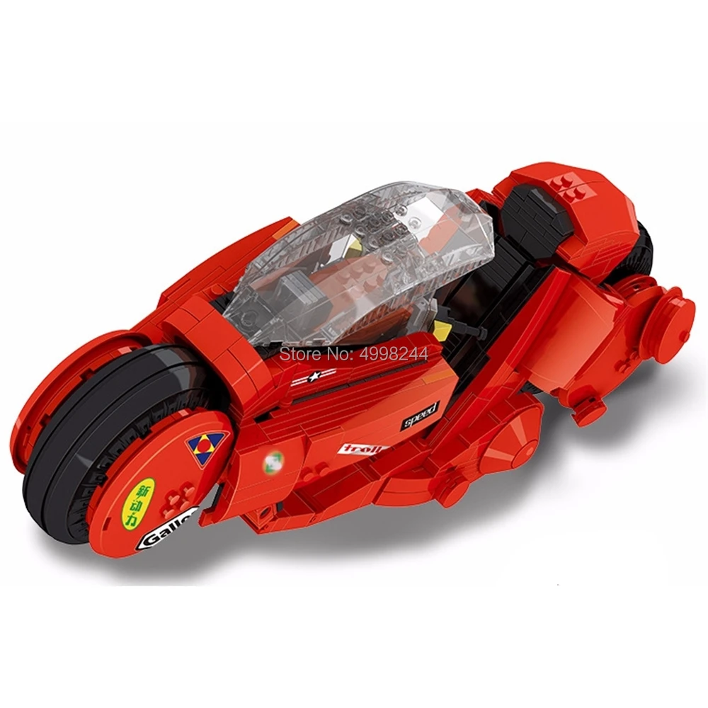 

XB03001 1143Pcs Creative MOC City Technic Citizen Akira Motorcycle Motorbike Building Block Bricks Toy