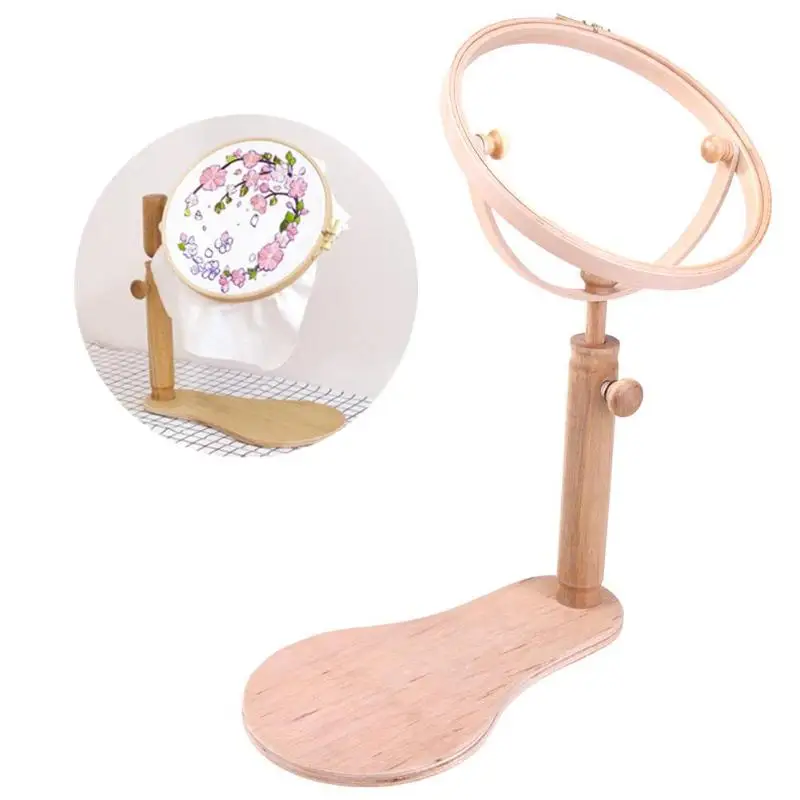 

Embroidery Stand Hoop Wood Embroidery Cross Stitch Hoop Set Embroidery Hoop Ring Frame Adjustable Sewing Tools
