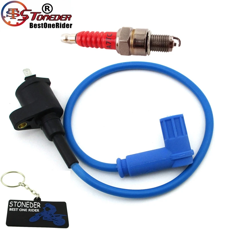 STONEDER синяя катушка зажигания A7TC Свеча для 50cc 70cc 90cc 110cc 125cc 140cc 150cc 160cc мотор грязи