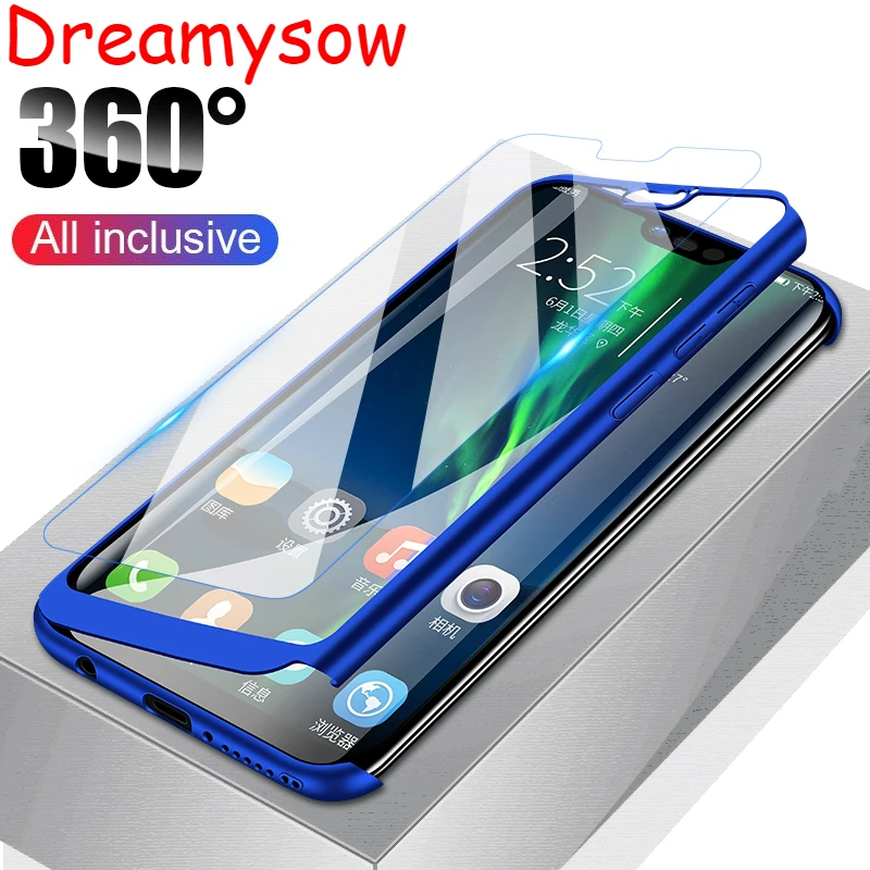 Роскошный 360 чехол для телефона huawei P20 P30 Lite Pro Nova 3 3i 4E P smart Honor 8A 8X 8C Play 7C 7A со стеклом
