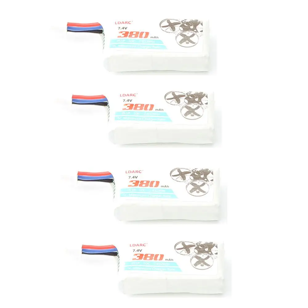

LeadingStar 4PCS LDARC New 2S 380mAh 7.4V 35C Lipo Battery for Micro Fixed Wing Helicopter Four Axis LDRC GT7 GT8