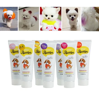 

80g Non-toxic Pet Dyeing Agent Pet Dog Cat Animals Hair Color Dyestuffs Dyeing Pigment Agent Supplie Professional Hair Color