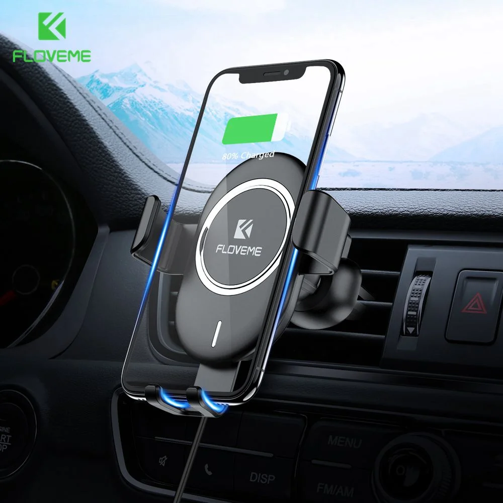

FLOVEME 10W Car Wireless Charger For iPhone Xs Max Xr X Automatic Fast Wirless Charging Car Phone Holder For Samsung S10 S9
