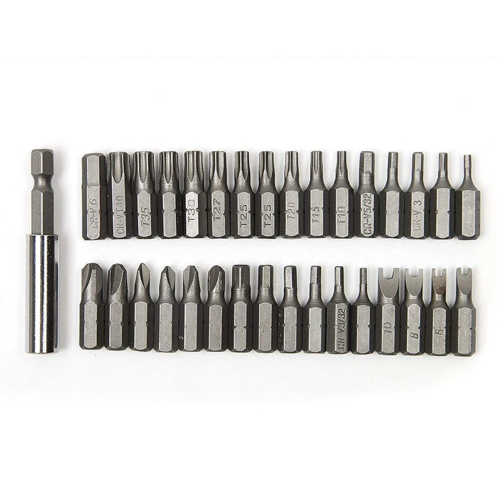 

33 Pieces/ Set Carbon Steel Electric Screwdriver Head Security Screw Hex Bit Head Set Hollow Tips Screw Special Head
