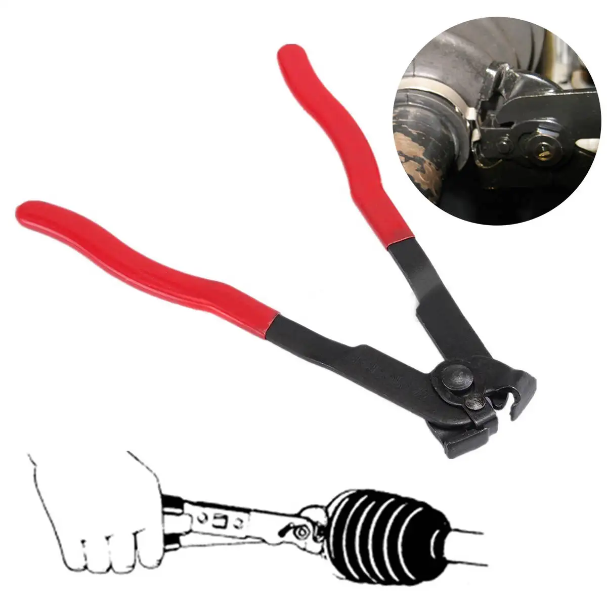 

DWZ Installer Tool Ear Type CV Joint Boot Clamp Plier For Fuel & Coolant Hose Pipe