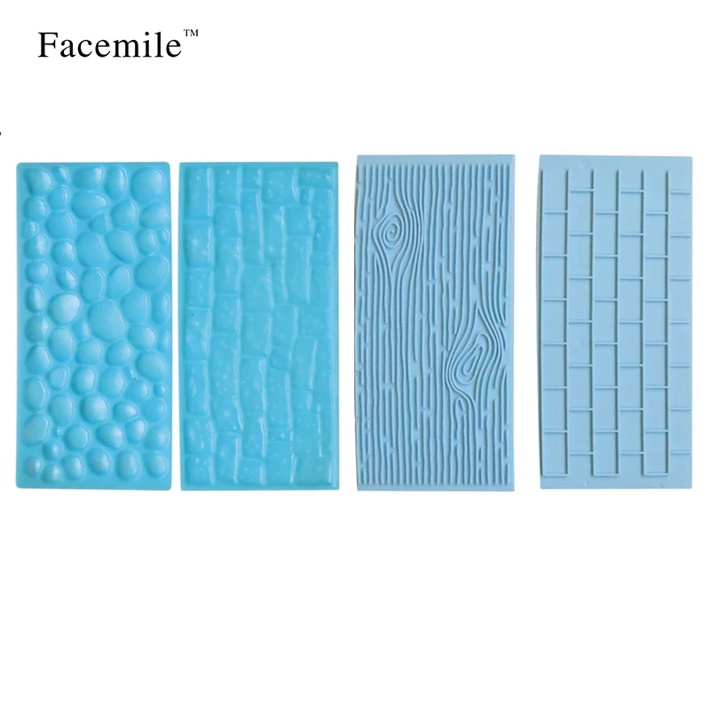 

4pcs/set Cake Border Impression Silicone Mold Texture Mat Fondant Mold Cake Decorating Tools Bakeware Chocolate Gumpaste Form