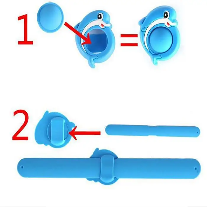 2019 Kids Baby Cartoon Mosquito Killer Wristband Reusable Mosquito Killer Effective against mosquitoes Wristband Solid Bracelet
