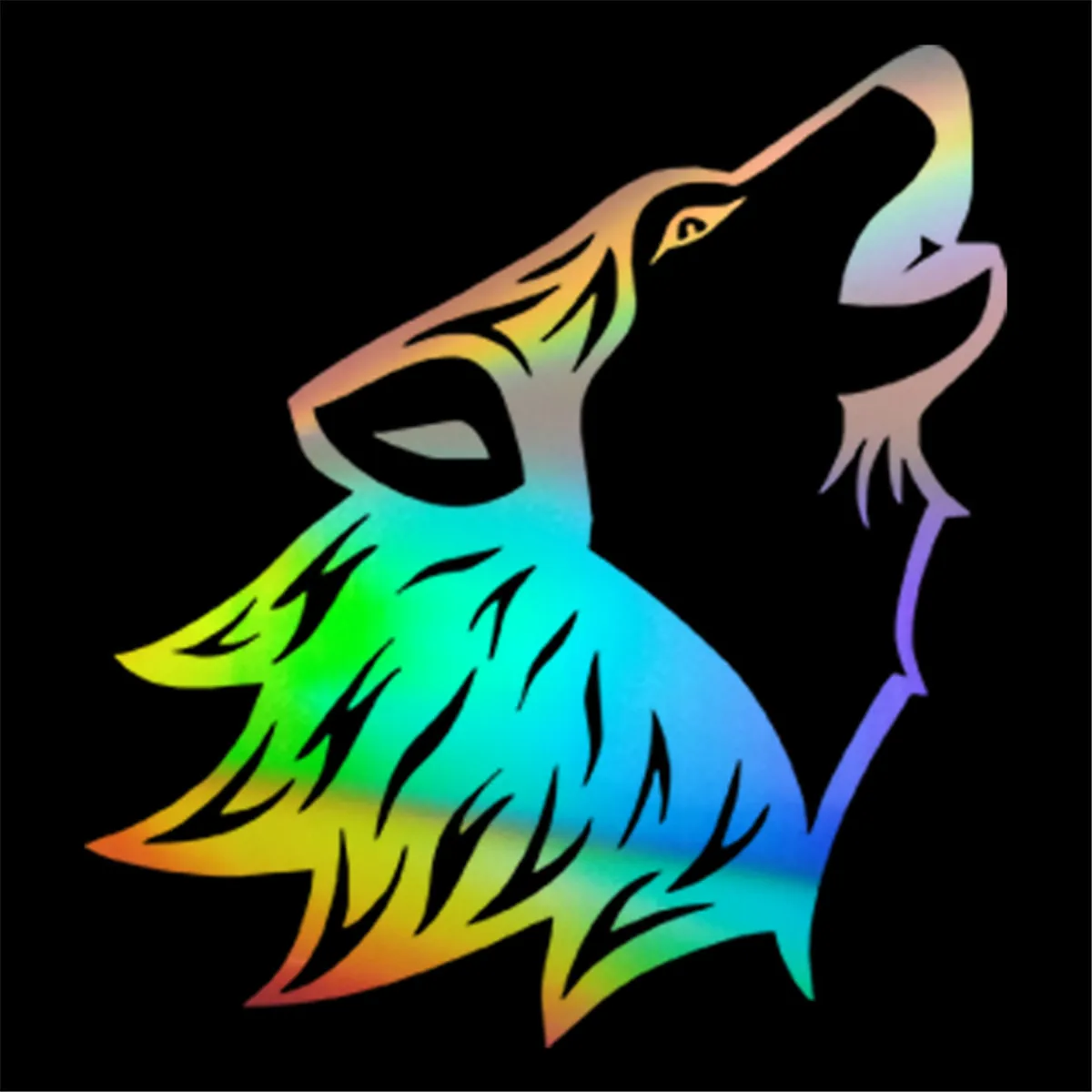 Wolf Holwing To The Sky Wall Home Glass Window Door Car Sticker Auto