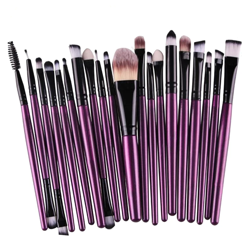 

Mayitr 20Pcs Rose Gold Makeup Brushes Set Pro Powder Blush Foundation Eyeshadow Eyeliner Lip Cosmetic Make up Brush Tools